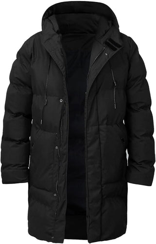 Drune | Warm Kapuze Langer Mantel Herren Winterjacke