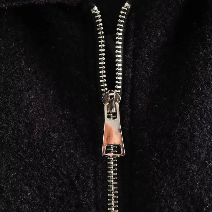 Drune | Kurz Taschen Reißverschlussjacke Wolljacke für Frauen