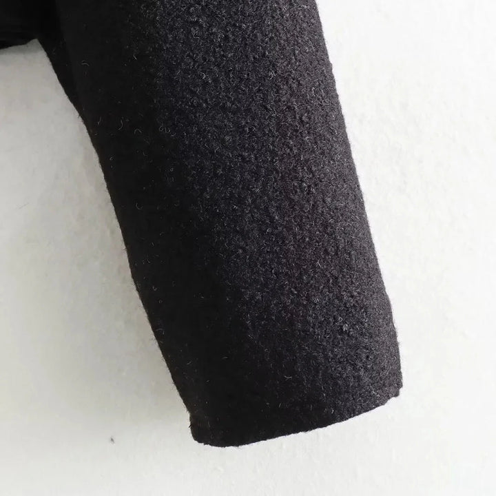 Drune | Kurz Taschen Reißverschlussjacke Wolljacke für Frauen