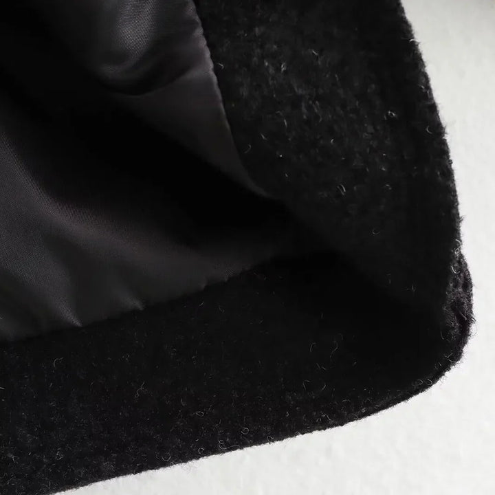 Drune | Kurz Taschen Reißverschlussjacke Wolljacke für Frauen