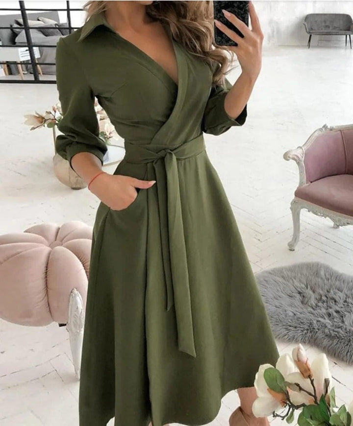 Drune | Midi Kleid Elegantes Design Formelle & Abendmode