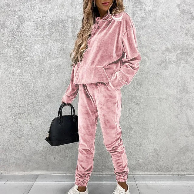 Drune | Luxus Samt Jumper Und Jogginghose Set
