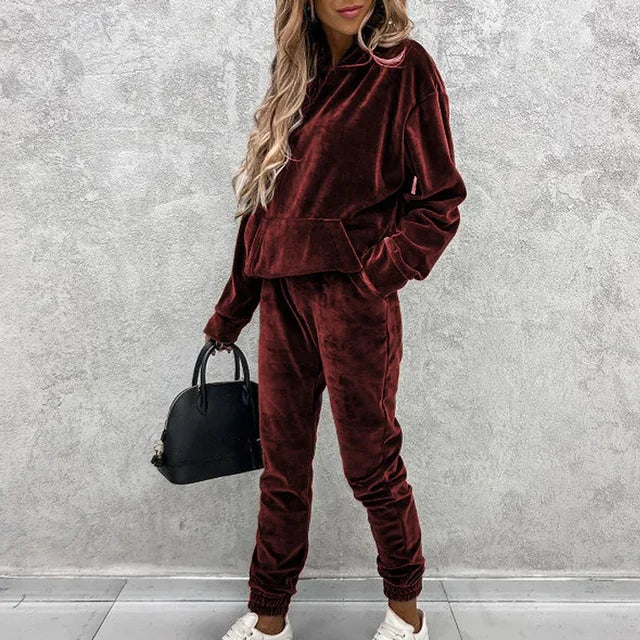 Drune | Luxus Samt Jumper Und Jogginghose Set