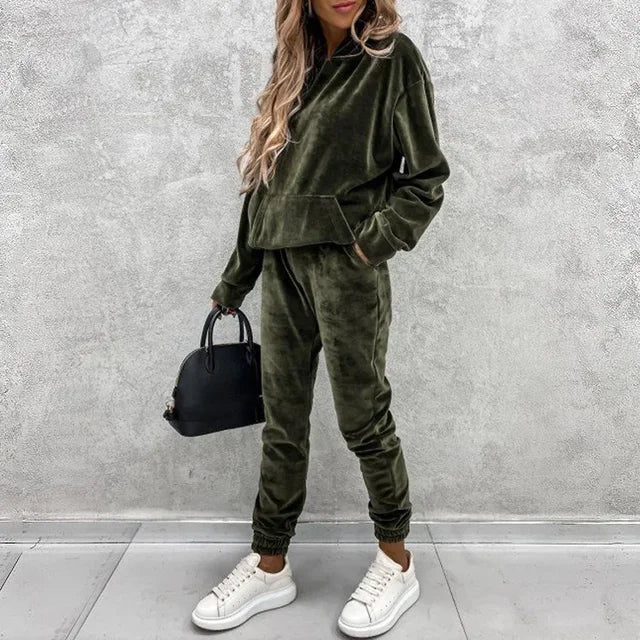 Drune | Luxus Samt Jumper Und Jogginghose Set