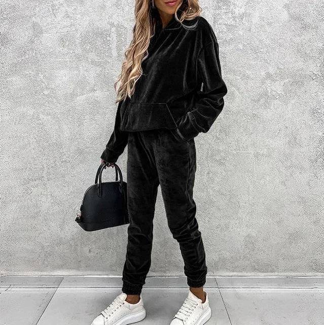 Drune | Luxus Samt Jumper Und Jogginghose Set