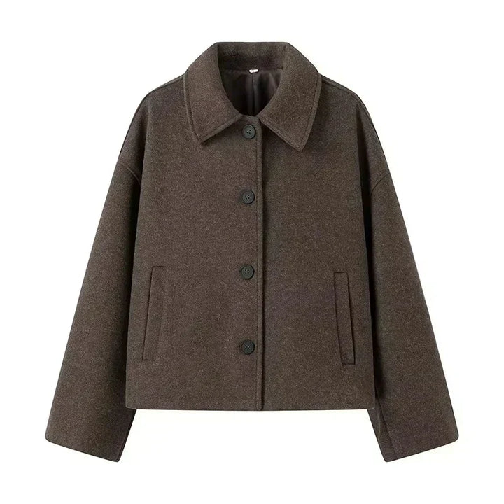 Drune | Wollene Damenjacke mit Einem Knopfverschluss