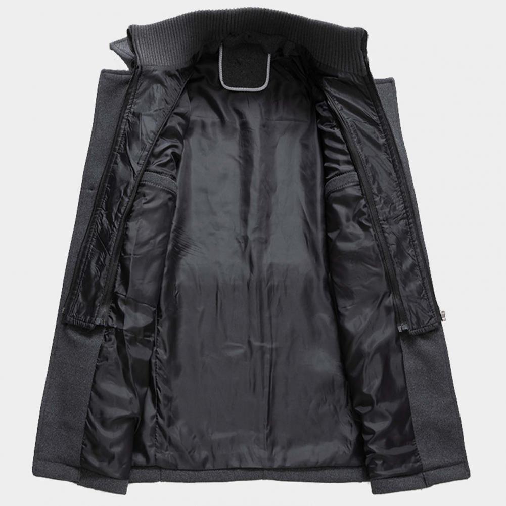 Drune | Wollmantel Einreihig Zip-Up Wollmanteljacken