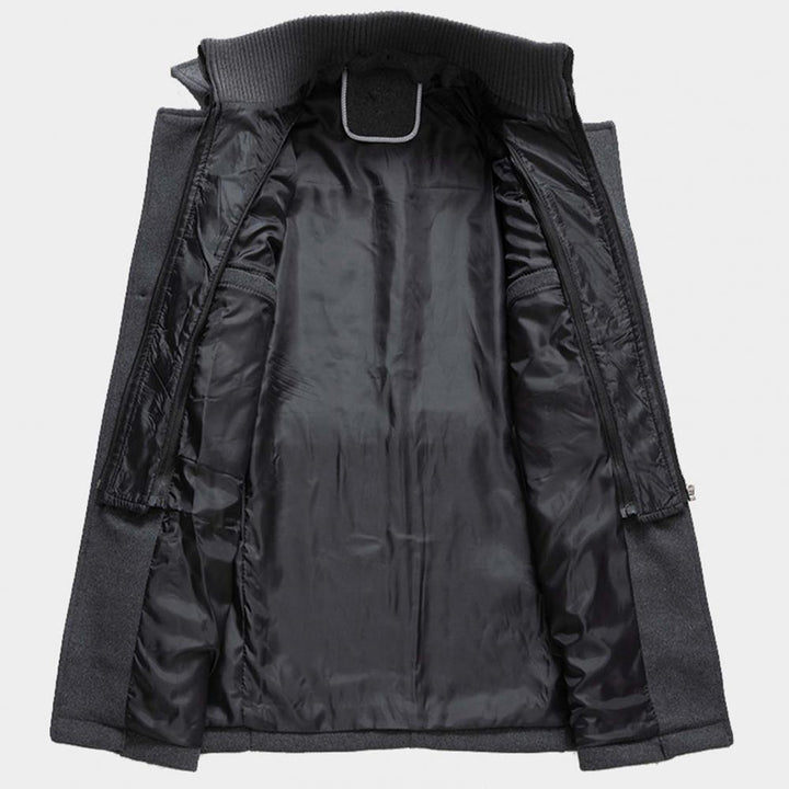 Drune | Wollmantel Einreihig Zip-Up Wollmanteljacken