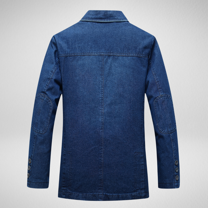 Drune | Jeansblazer Im Denim-Stil mit Einreihigem Knopfverschluss