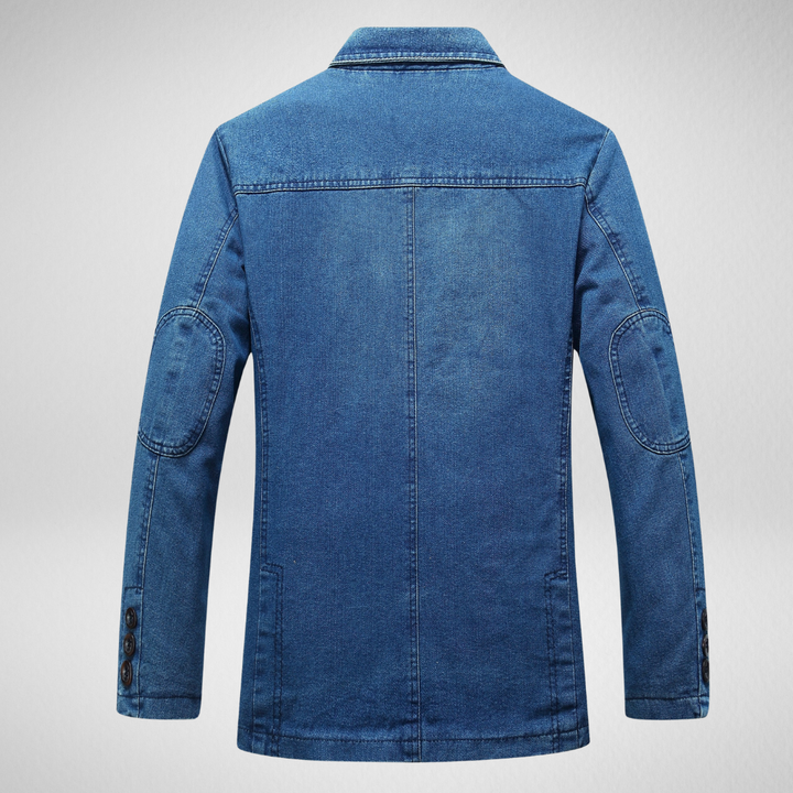 Drune | Jeansblazer Im Denim-Stil mit Einreihigem Knopfverschluss