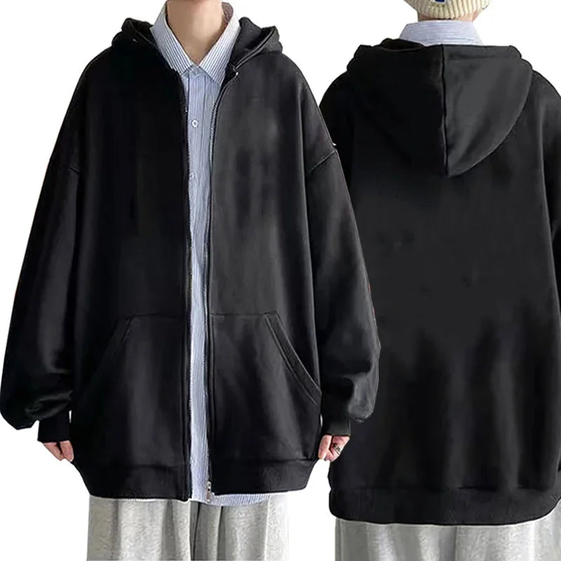 Drune | Oversized Kapuzenjacke mit Reißverschluss