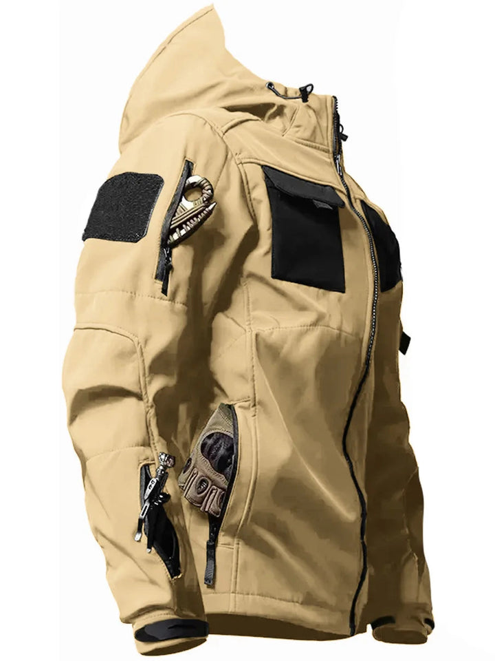 Drune | Wasserabweisende Softshell-Jacke mit Kapuze