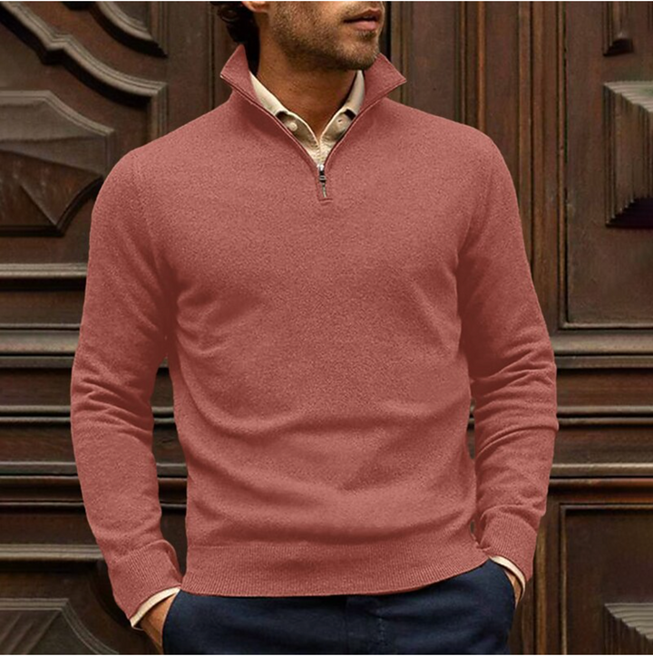 Drune | Zip-Pullover aus Baumwollmischung
