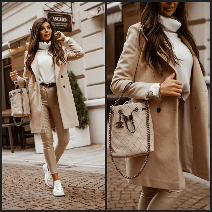 Drune | Lange Brownjacket für Frauen