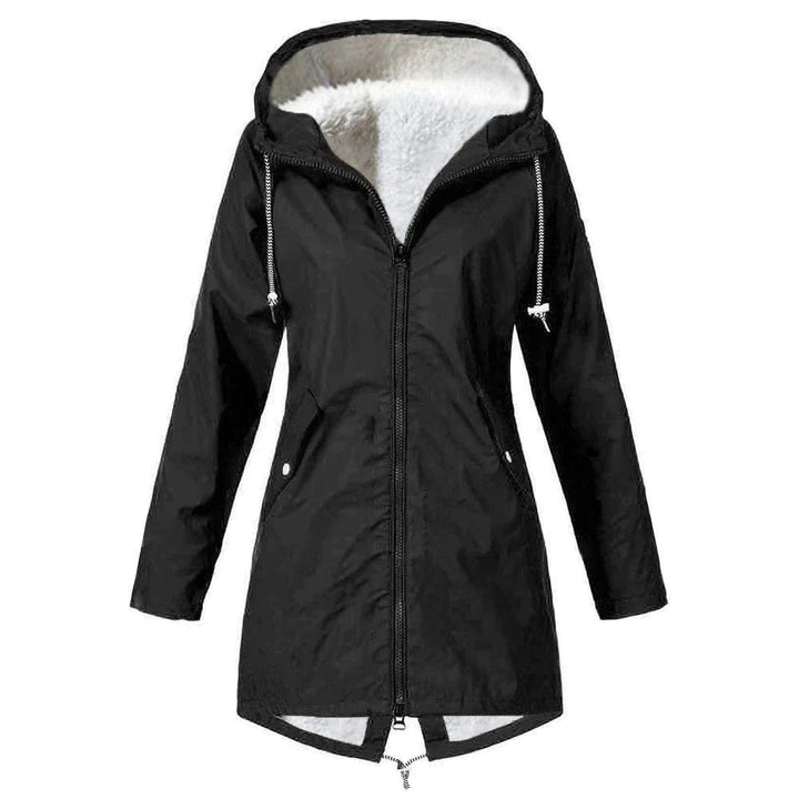 Drune | Damen-Fleece-Wasserdichte Jacke mit Kapuze - Perfekt für Herbst/Winter