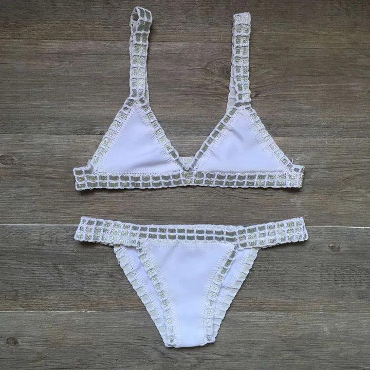 Drune | Sexy Bikinis Sommer Frauen Badeanzug Handgehäkeltes Bikini-Set Badebekleidung Strand Badeanzug Biquini Frau Monokini