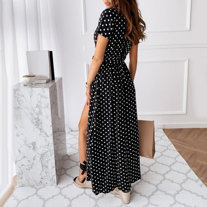Drune - Langes gepunktetes Kleid