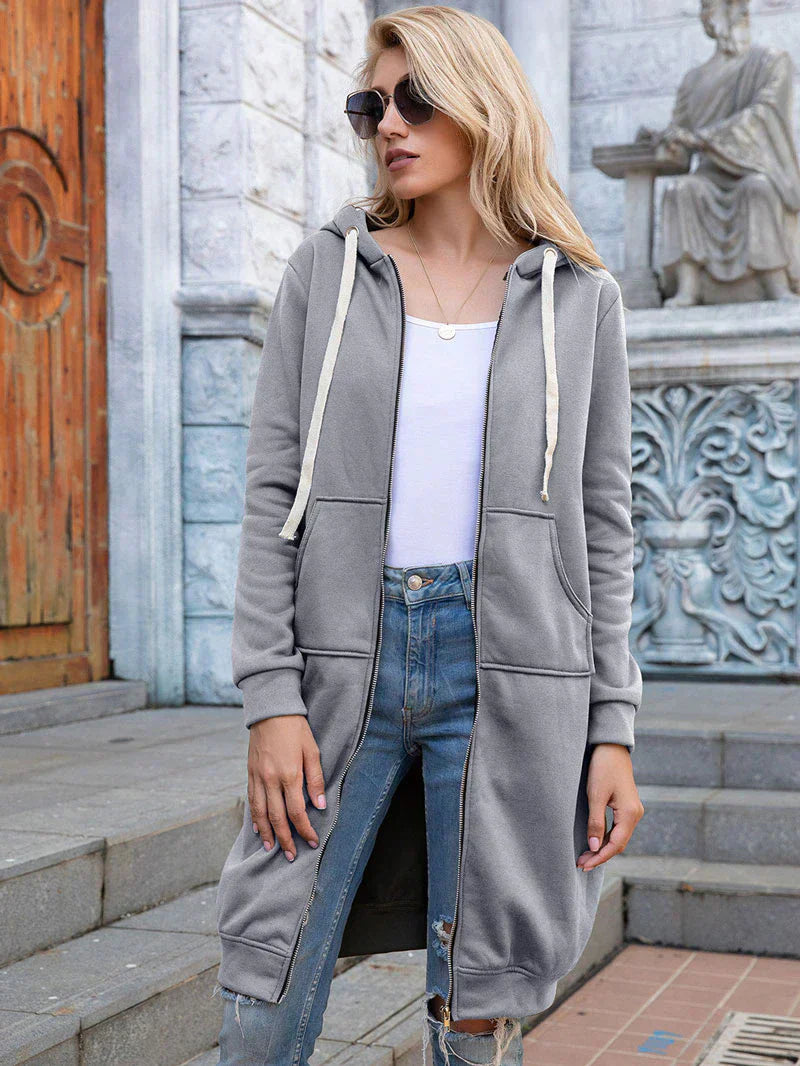 Drune | Chic lange Sweatshirtjacke