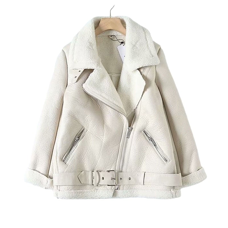 Drune | Damen Winterjacke mit Lammfell