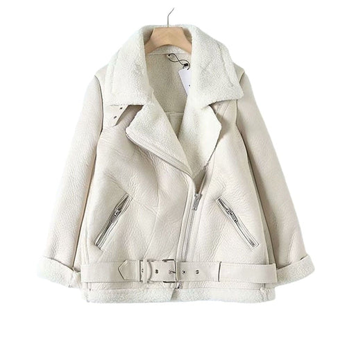 Drune | Damen Winterjacke mit Lammfell