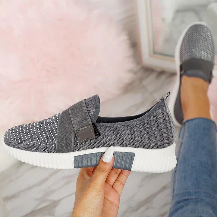 Drune | Orthopädische Slip on Damenschuhe Mit Klettverschluss