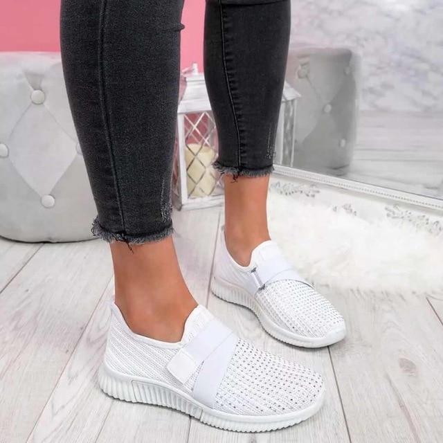 Drune | Orthopädische Slip on Damenschuhe Mit Klettverschluss