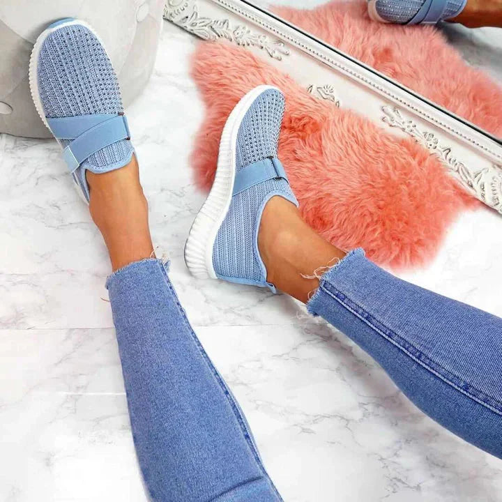 Drune | Slip-On-Sneaker Für Damen Mit Klettverschluss Verbessern Sie Ihre Laufhaltung!