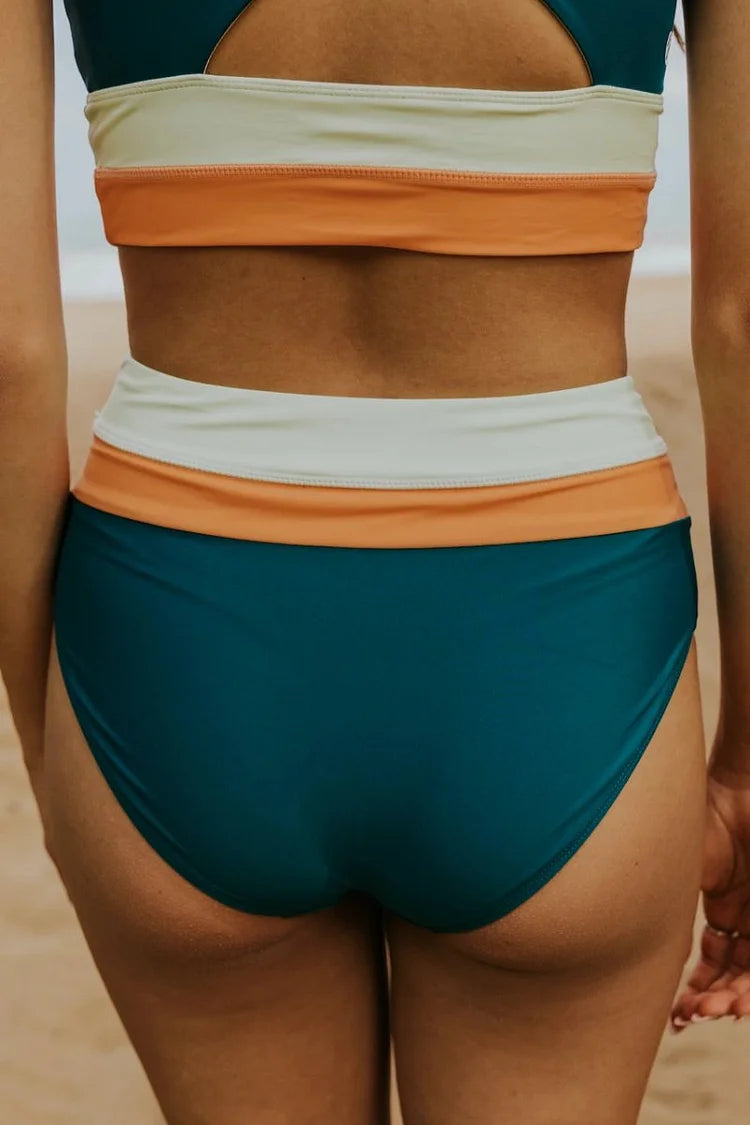 Drune | Colorblock Cut Back Bikini Set
