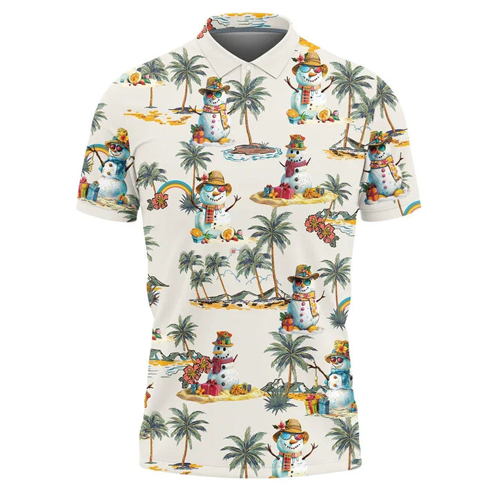 Drune | Santa Claus Polo Shirt - Stylisches Herrenpoloshirt mit festlichem Design und bequemem Schnitt