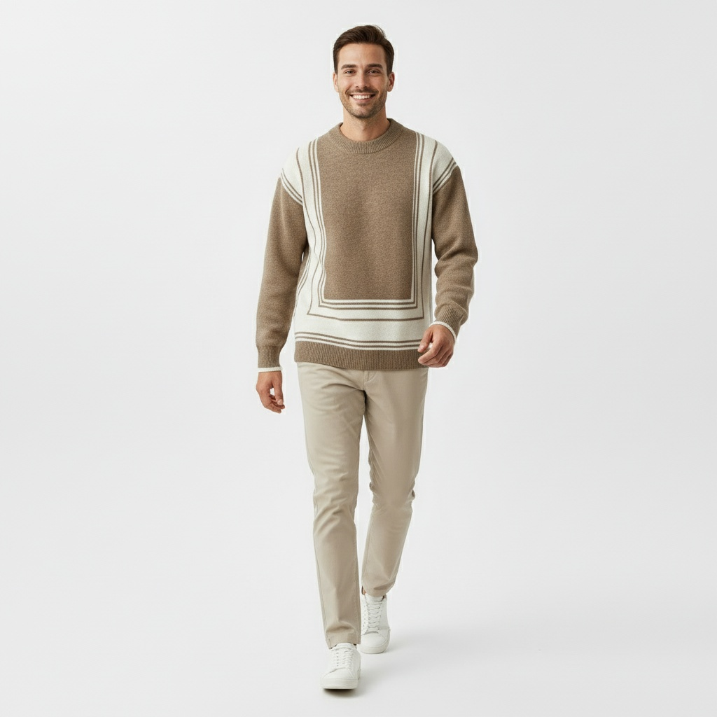 Drune | Rollkragenpullover mit geometrischem Muster