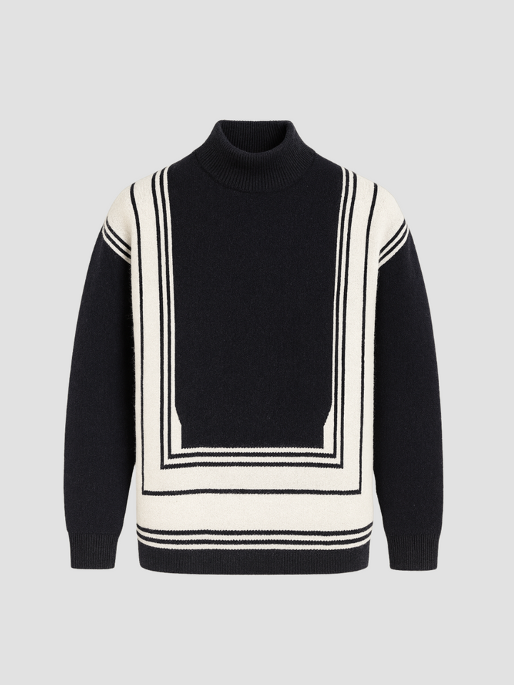 Drune | Rollkragenpullover mit geometrischem Muster