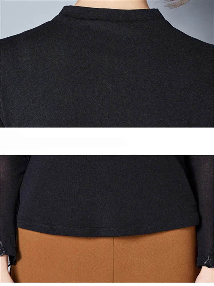 Drune - Spitzenbluse mit Turtleneck