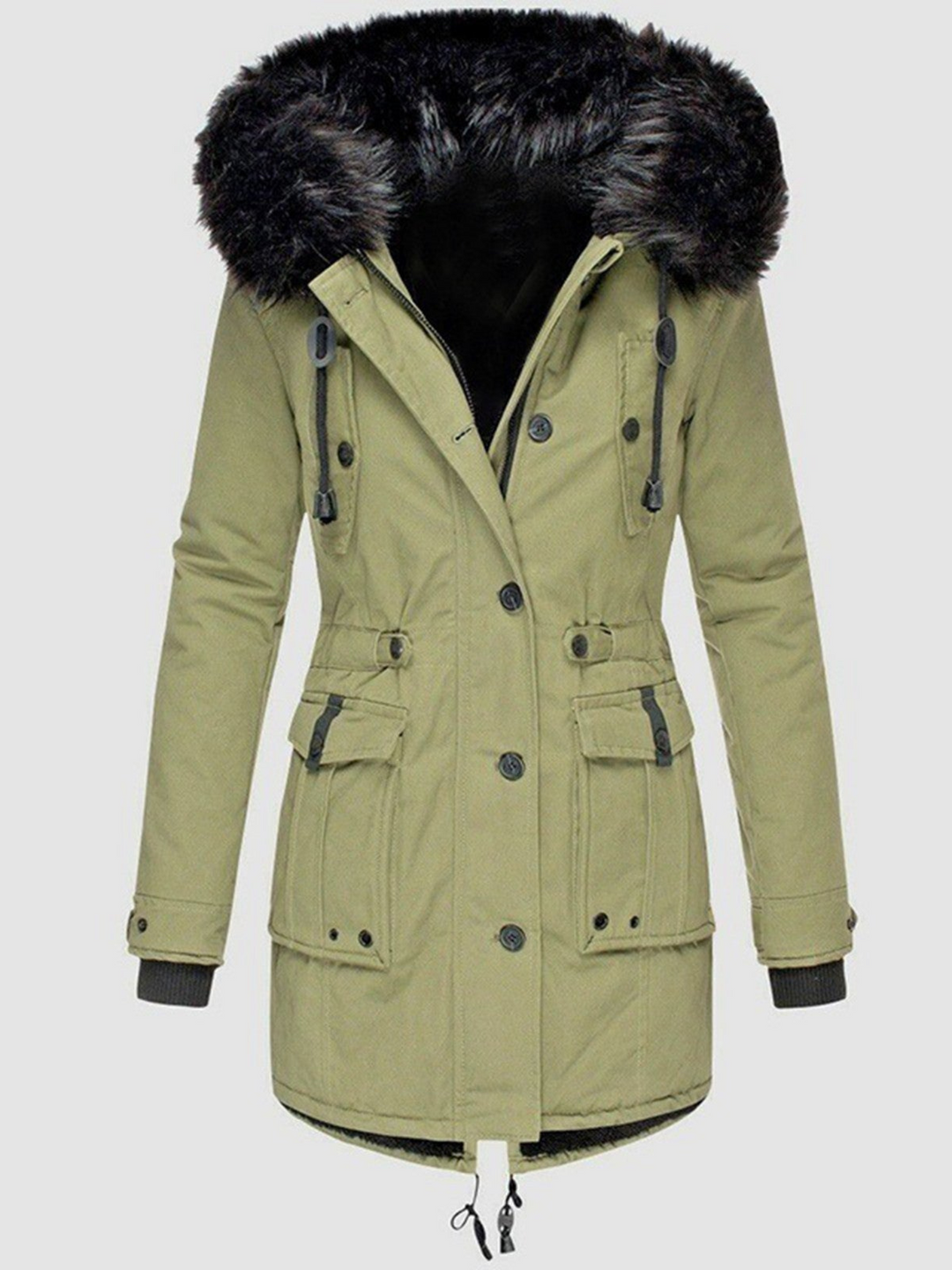 Drune | Kapuzen Parka Jacke für Frauen - Winter
