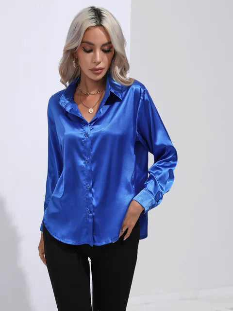 Drune - Elegante Satinbluse