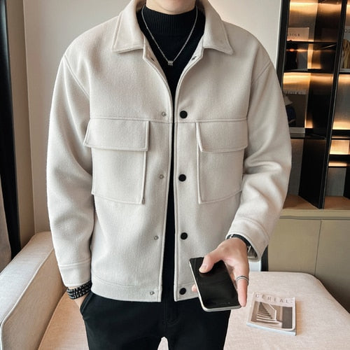 Drune | Wolle Casual Warm Herbst Jacke für Männer