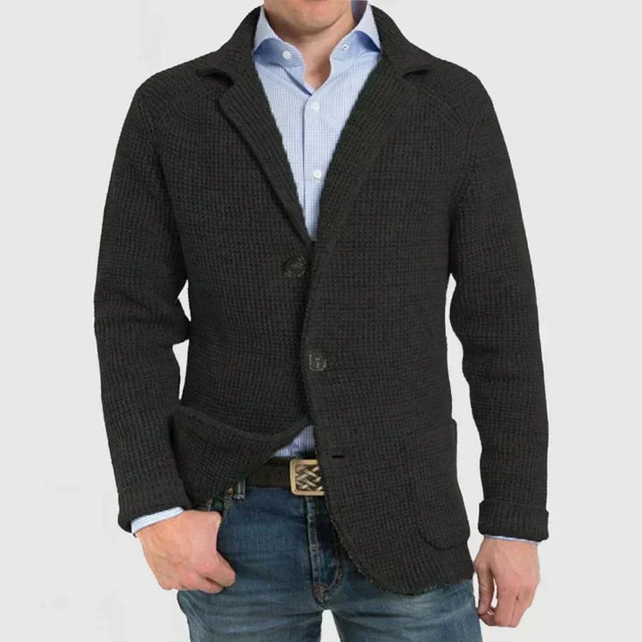 Drune | Herren Strickblazer mit zwei Knöpfen