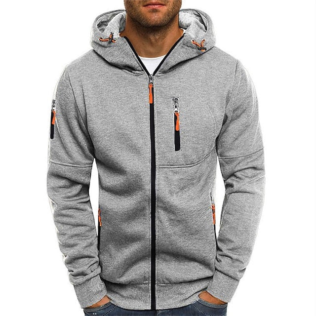 Drune | Kapuzenpullover Taillierte Passform Atmungsaktives Material Reißverschluss Reißverschluss Taschen