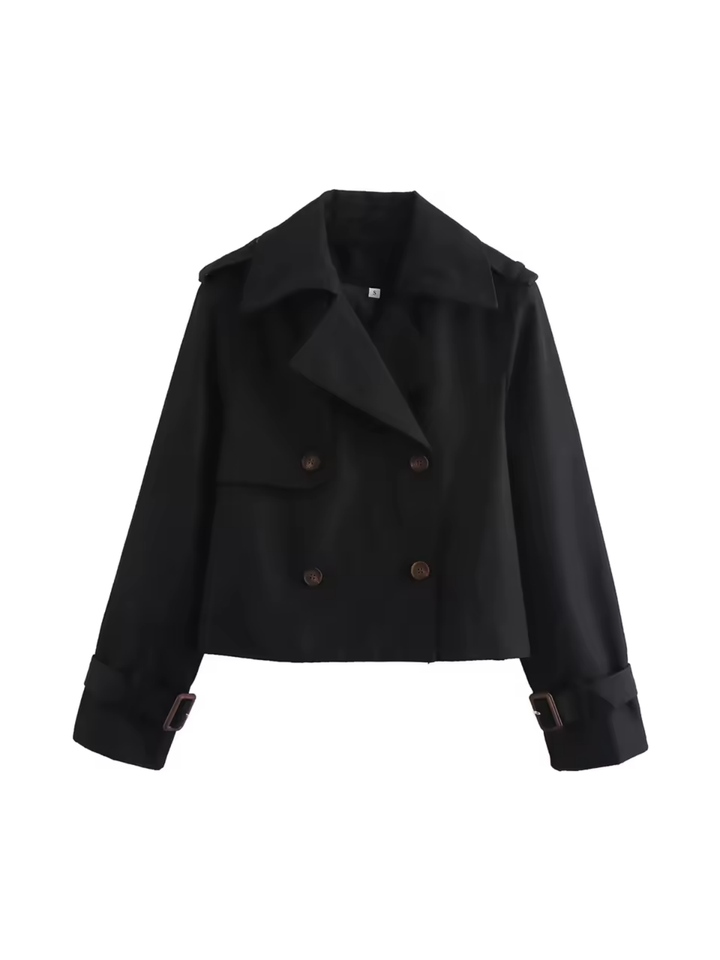 Drune | Damen Wasserdichter Trenchcoat Mit Gürtel Manschetten und Reverskragen