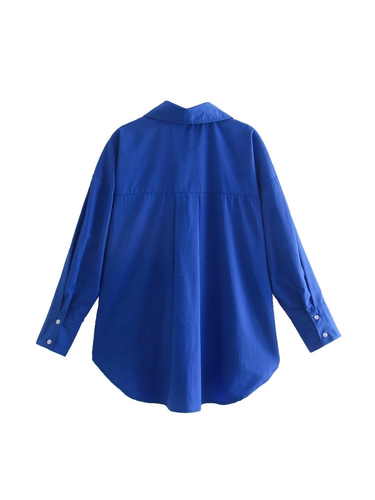 Drune | Lockere Navyblaue Bluse