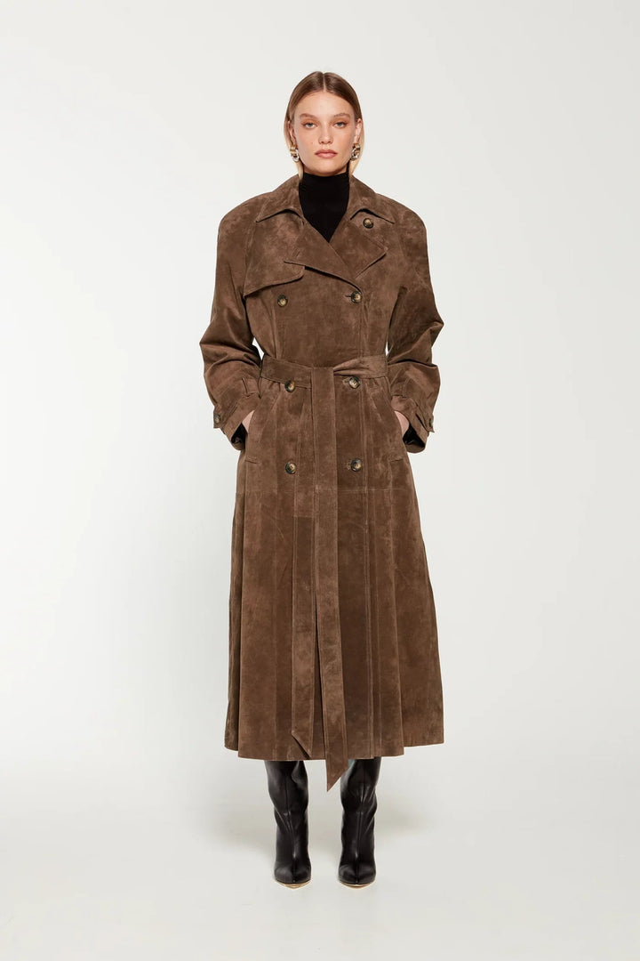 Drune | Damen-Wintermantel aus Kunstwildleder