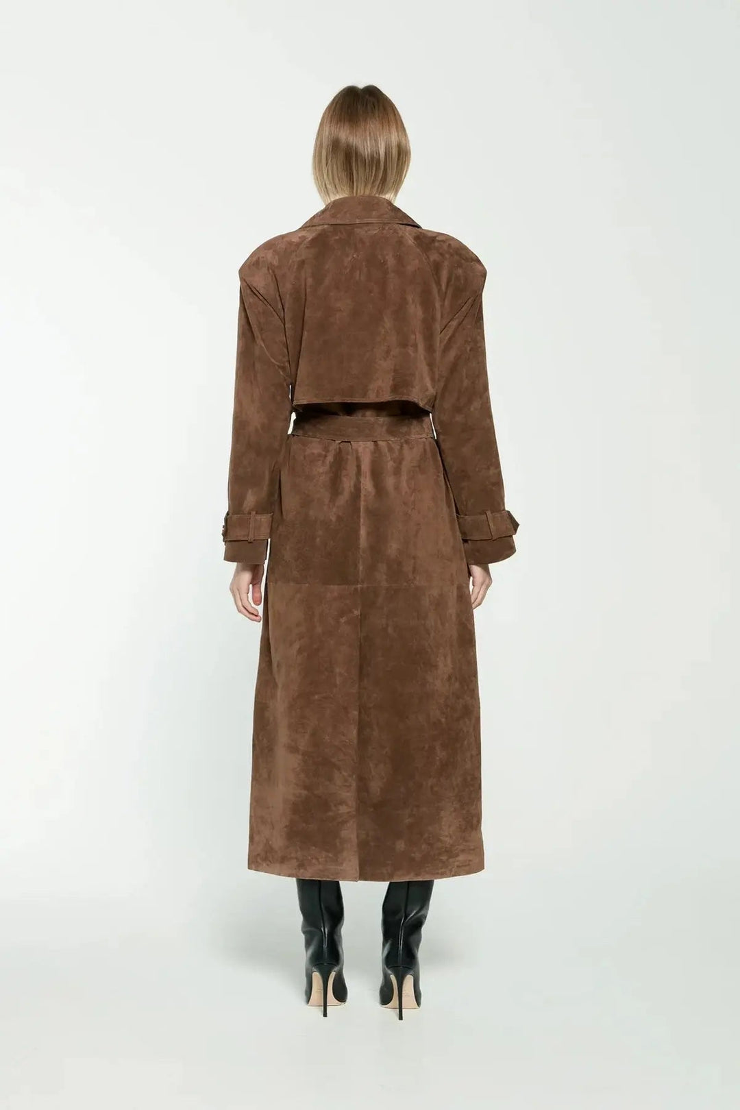 Drune | Wildleder Trenchcoat