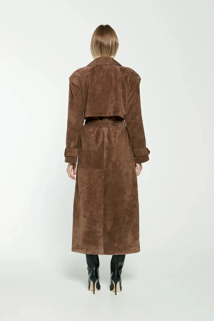 Drune | Wildleder Trenchcoat