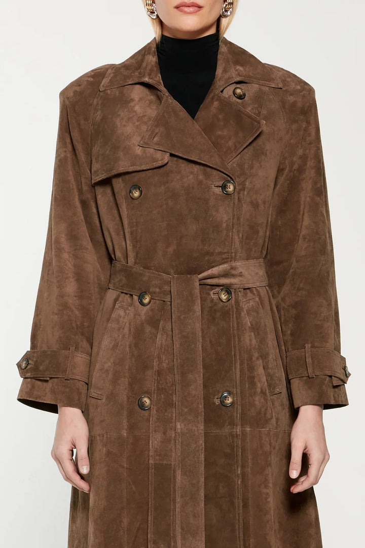 Drune | Damen-Wintermantel aus Kunstwildleder