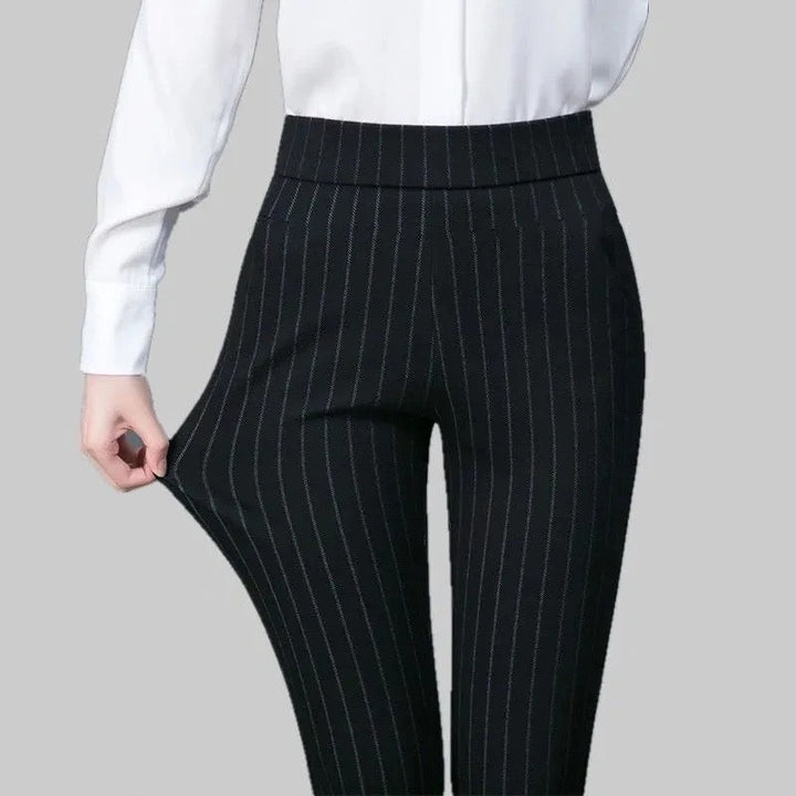 Drune Casual Hose | Elegante Damen-Hose mit hohem Bund und Streifen