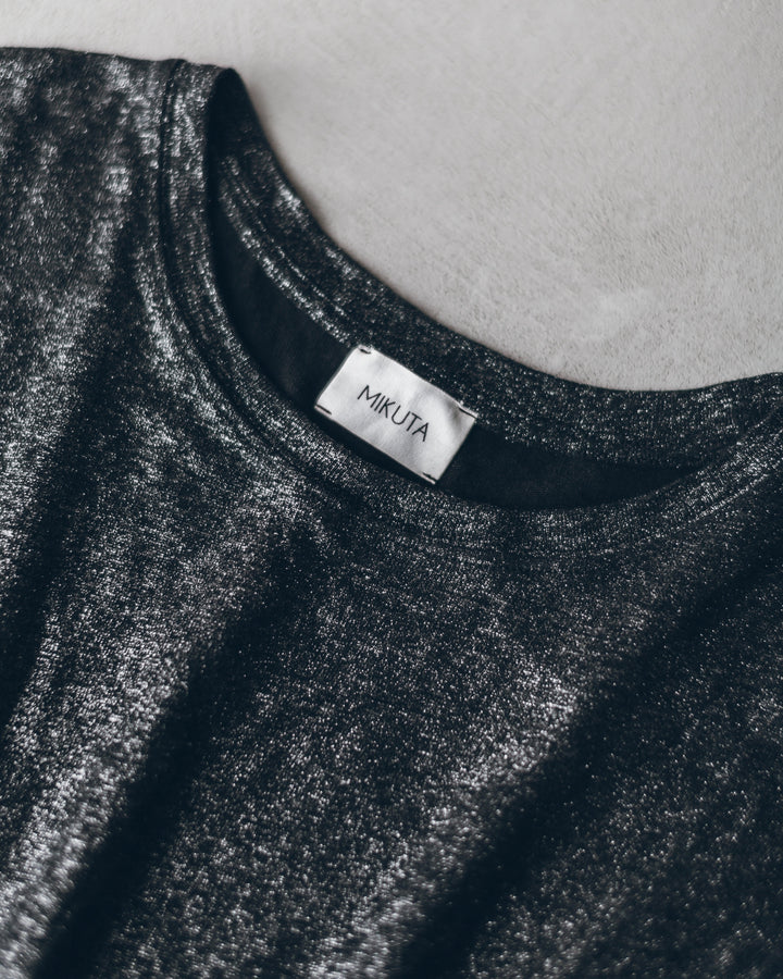 Drune | Das dunkel glitzernde Leinenkleid