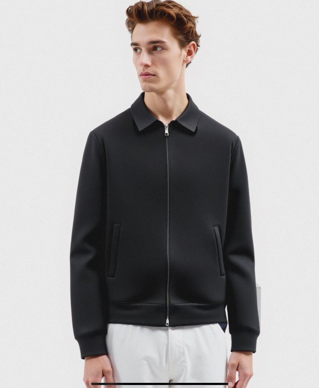 Drune | Herren Zip-Up Bomberjacke - Karo-Futter