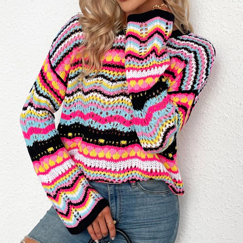 Drune | Gestreifter Strickpullover Mit Feinem Design