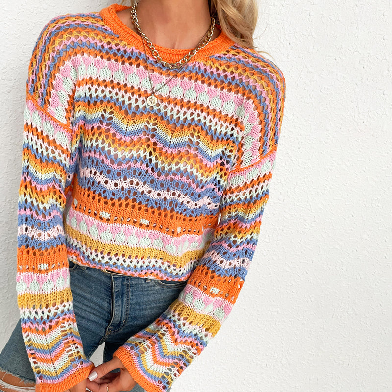 Drune | Gestreifter Strickpullover Mit Feinem Design