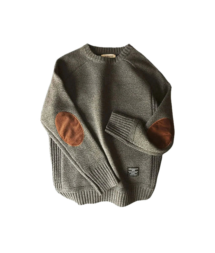 Drune | Pullover mit zeitlosem Ellbogenpatch