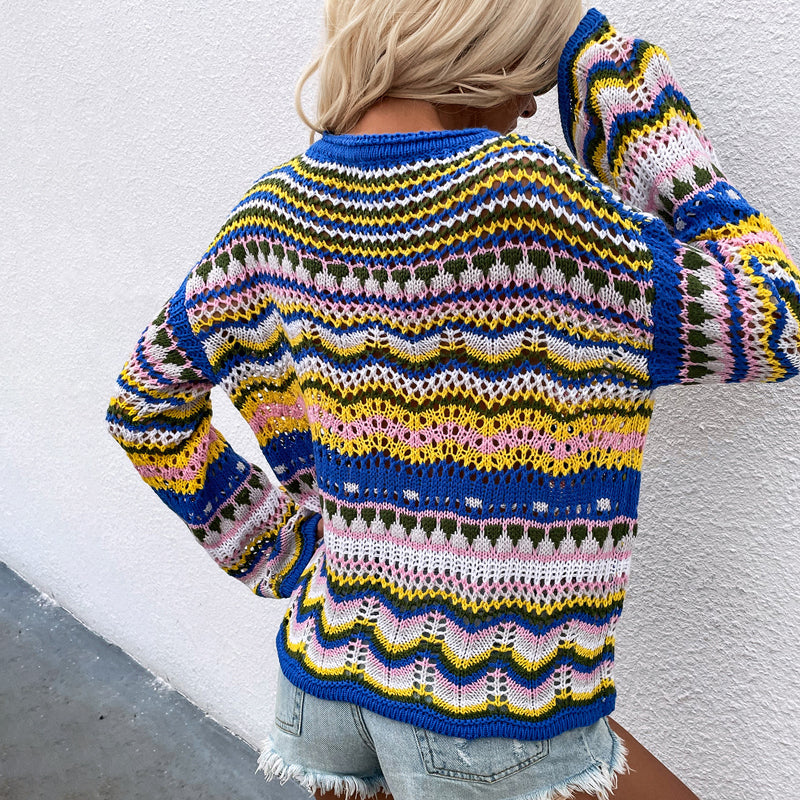 Drune | Gestreifter Strickpullover Mit Feinem Design